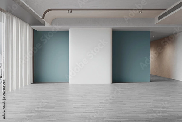 Fototapeta Modern empty  interior room 3d render