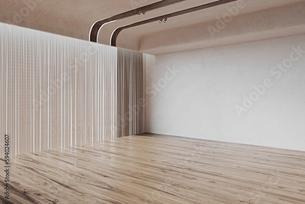 Fototapeta Modern empty  interior room 3d render