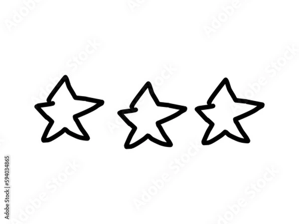 Obraz Drei Sterne als Symbol für Qualität