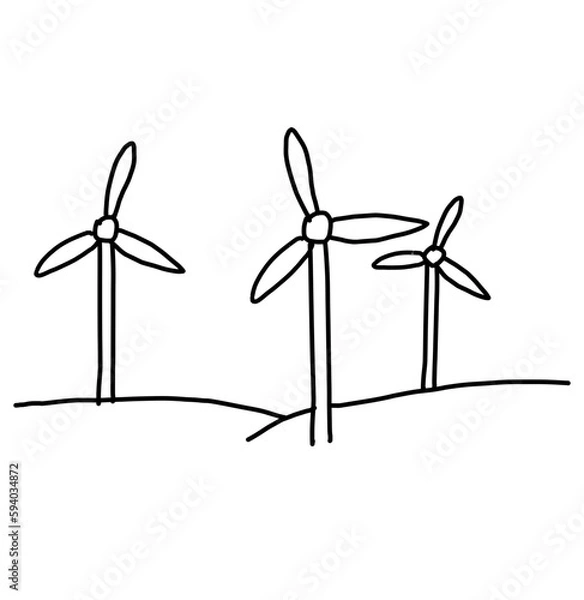 Obraz Windräder in Landschaft, Windpark