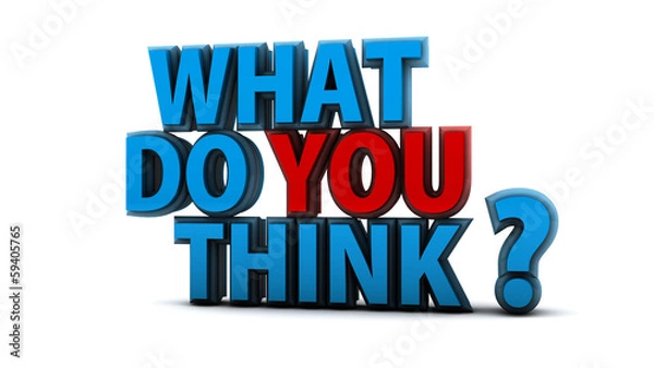 Obraz What do you think question
