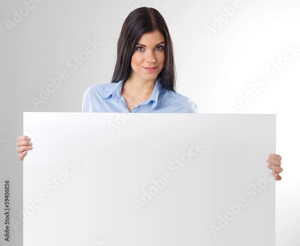 Obraz woman with board