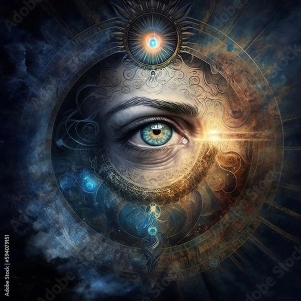 Fototapeta Mystical look, Generative AI