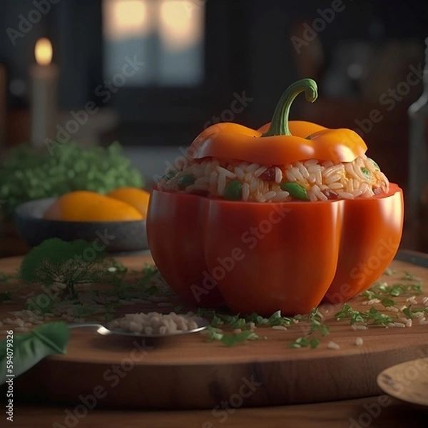Fototapeta Stuffed pumpkin, Generative AI