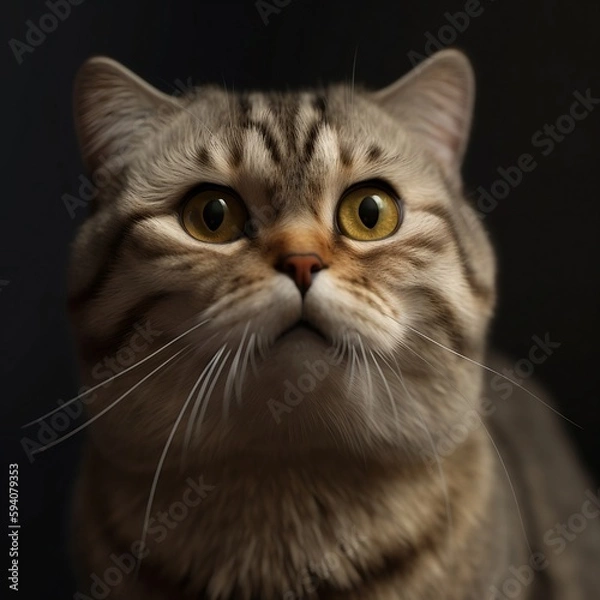 Fototapeta Cat face, Generative AI