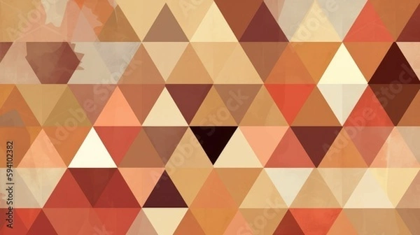 Fototapeta Warm triangles with muted palette