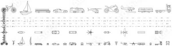 Fototapeta 60 Vector vehicles - Full set