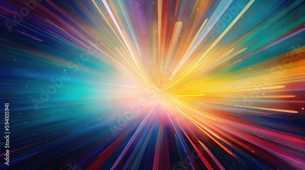 Obraz Shimmering light with radiant colors and luminous rays