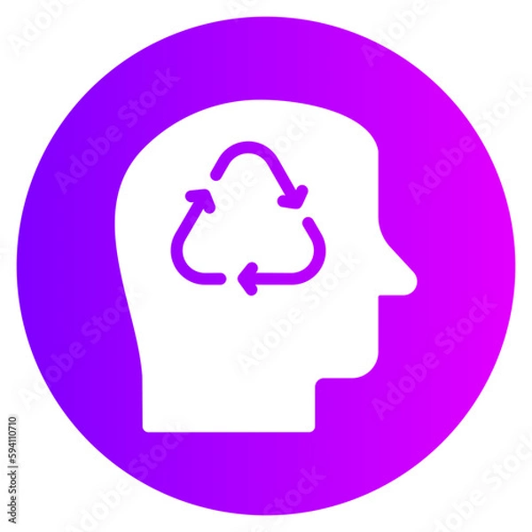 Fototapeta think green gradient icon