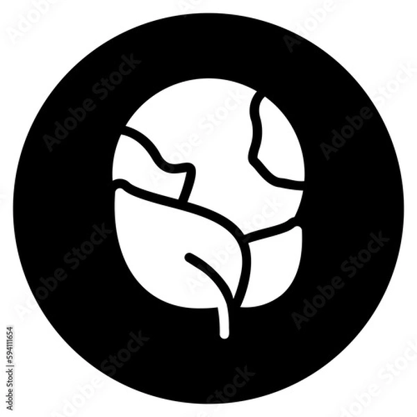 Obraz save the planet glyph icon