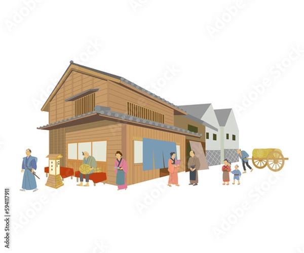 Obraz 江戸時代の暮らし　人々