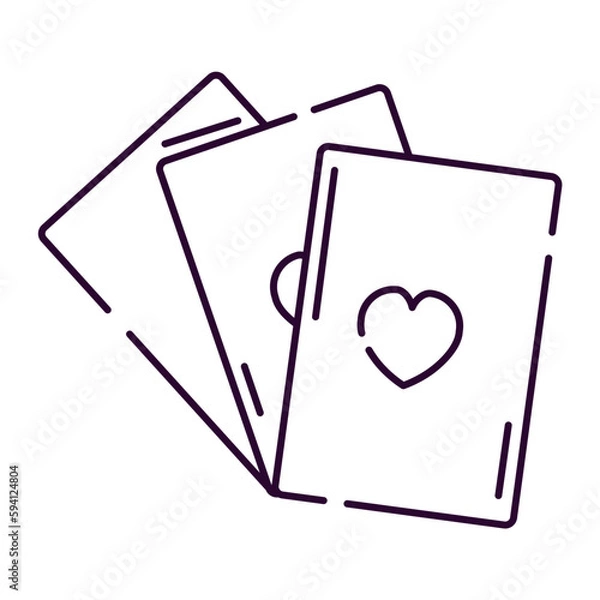 Obraz Isolated poker card toy Sketch icon Vector
