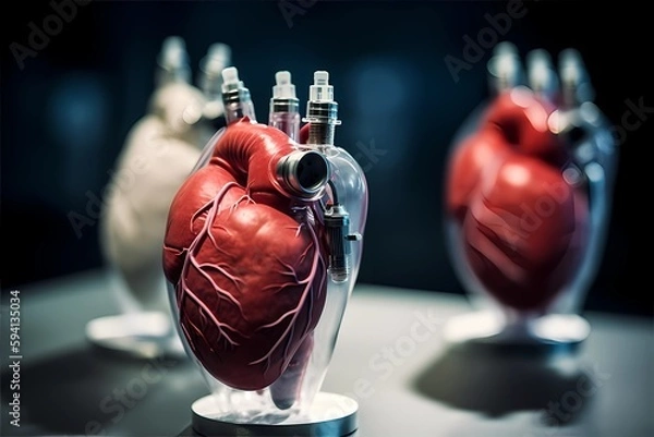 Fototapeta Artificial synthetic heart production
