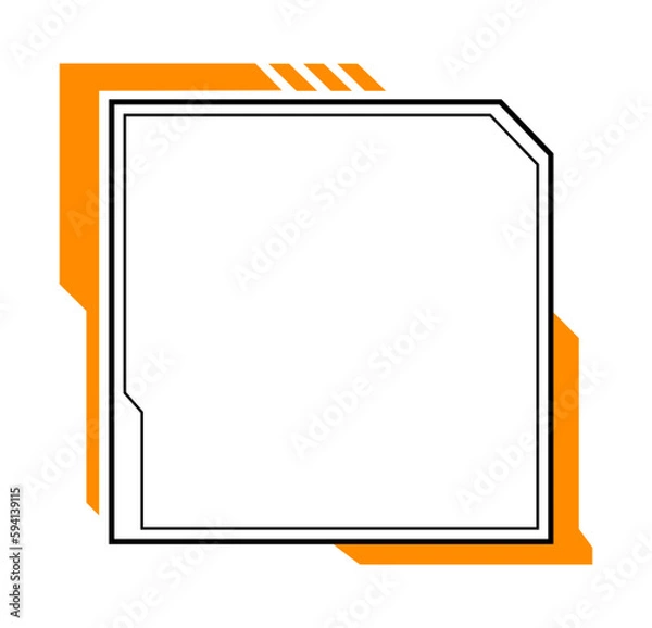 Fototapeta Futuristic Tech Frame Panel