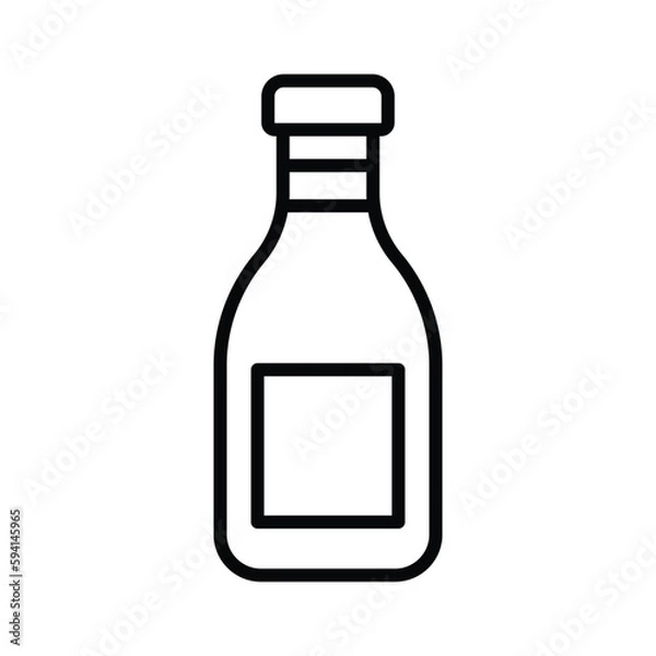 Obraz ketchup icon vector design template in white background