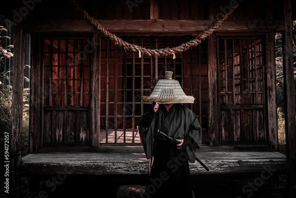 Obraz 武士と日本古来の風景