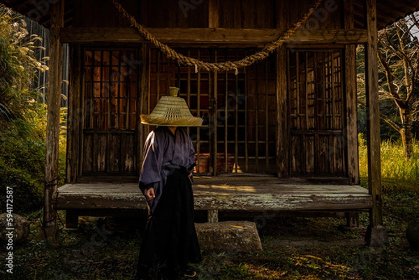 Obraz 武士と日本古来の風景