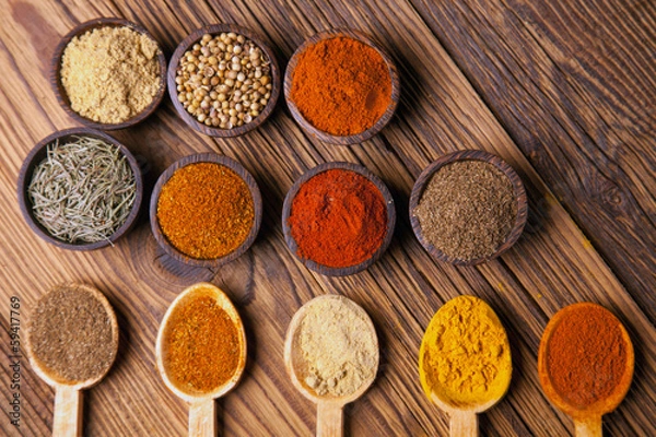 Fototapeta A selection of spices