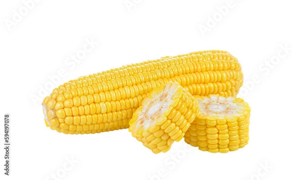 Obraz Sweet corn isolated on   transparent png