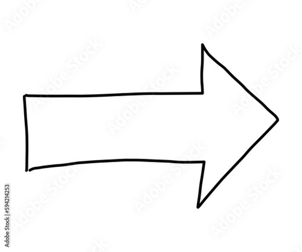 Obraz Einfacher Pfeil, der von rechts nach links zeigt, Icon als Vektor