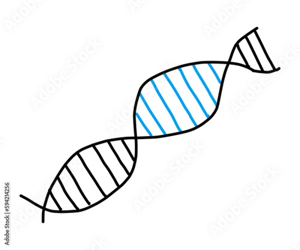 Obraz Abbildung von DNA als einfaches Icon