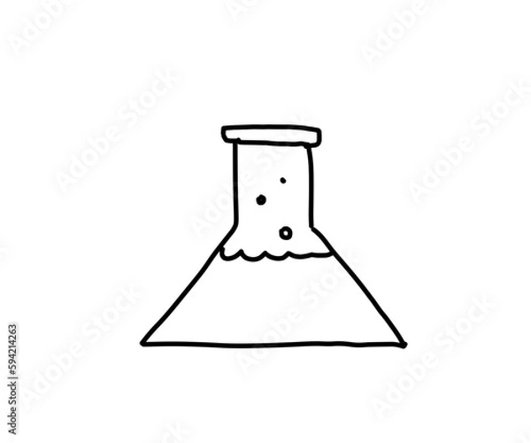 Obraz Reagenzglas, das eine Flüssigkeit enthält, Icon als Vektor