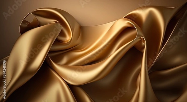 Obraz a white gold material with very smooth golden curled lines, in the style of light yellow and light orange