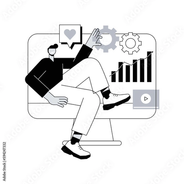 Obraz Digital marketing strategy abstract concept vector illustration.