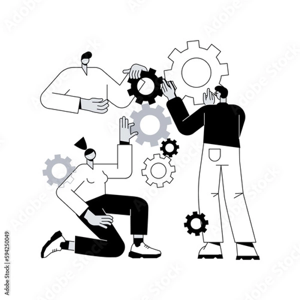 Fototapeta Collaboration abstract concept vector illustration.