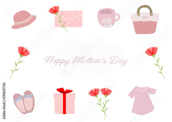 Obraz 母の日ギフト可愛い イラスト フレーム