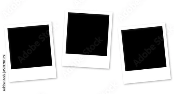 Fototapeta Isolated Polaroid Frames on Transparent Background