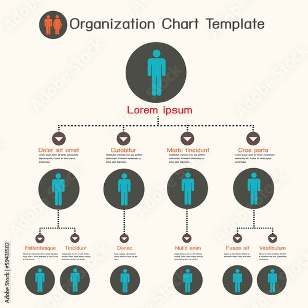 Obraz Organization chart template