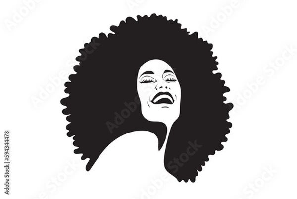 Fototapeta Afro Woman  Black Magic Silhouette