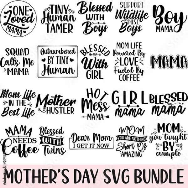 Obraz Mother's Day Svg Bundle