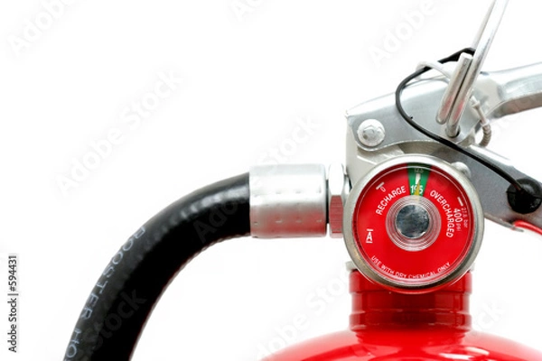 Obraz fire extinguisher over white