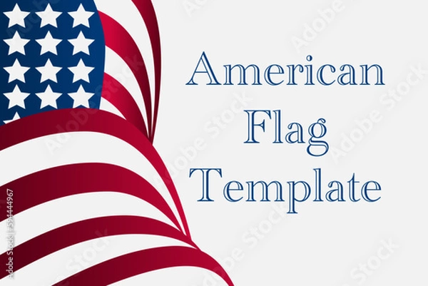 Obraz American Flag Card Template Vector Independence Day