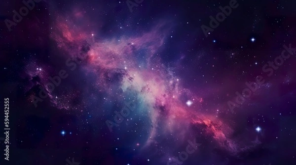 Fototapeta galaxy space wallpaper, in the style of dark violet and light violet, realistic usage of light and color, richly colored skies, realistic textures, generat ai