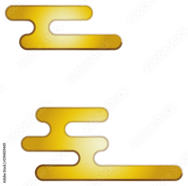 Obraz エ霞 金色 輪郭筆