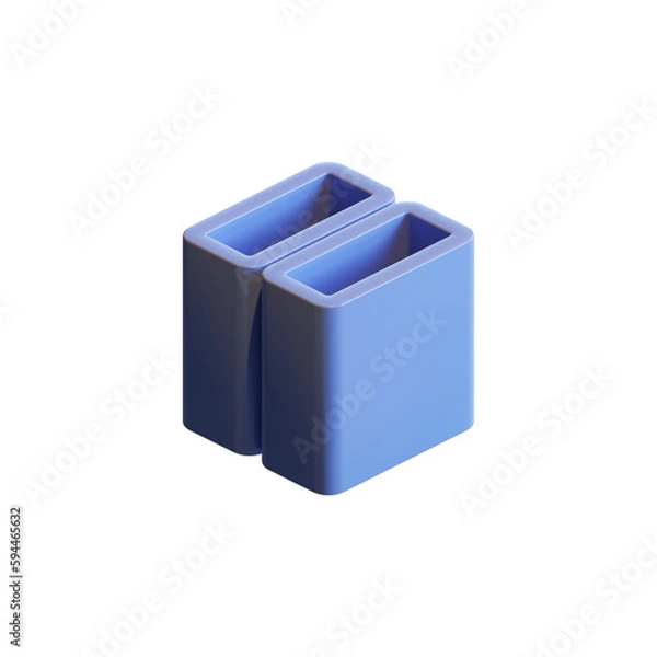 Fototapeta Cube 3D Render Design Element 09