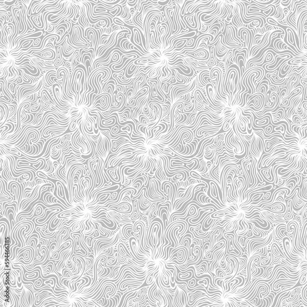 Obraz White doodles on grey