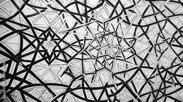 Obraz Abstract geometric pattern design 4