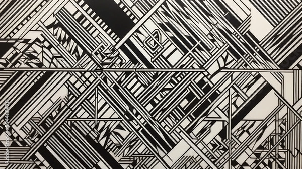 Obraz Abstract geometric pattern design 20