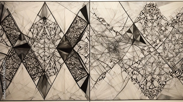 Obraz Abstract geometric pattern design 35