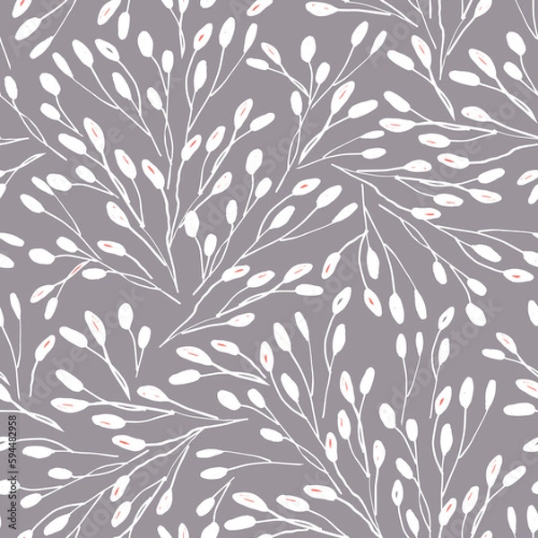 Fototapeta Abstract ditsy pattern with herbs