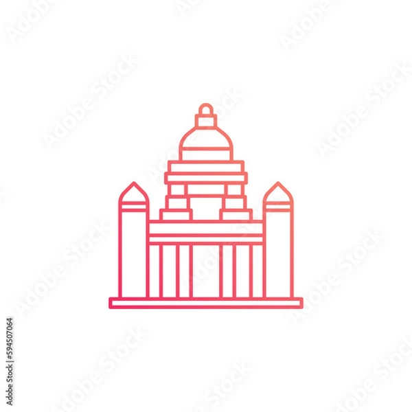 Fototapeta bangalore landmarks vector for website, UI Essential, symbol, presentation