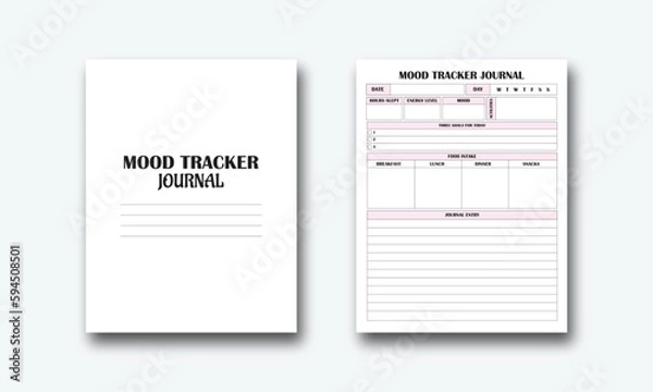 Fototapeta Mood Tracker Journal kdp interior