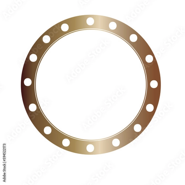 Fototapeta Circle border frame  gradient silhouette