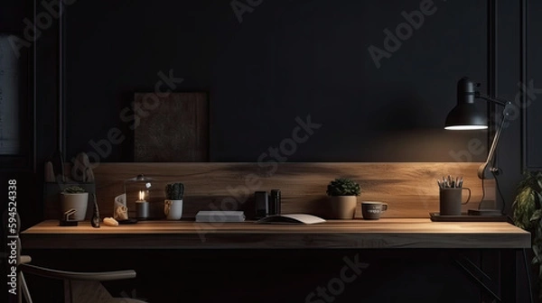 Fototapeta Workplace Office Desk Modern minimalist desk workspace table and copy space	