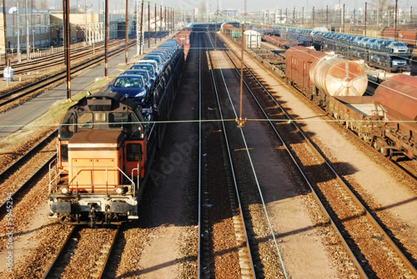 Obraz train et voiture 3