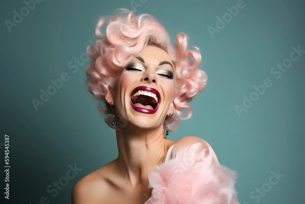 Obraz Modern Photo Image of Drag Queens, made with an generative AI